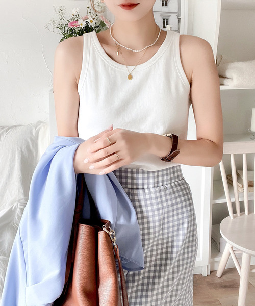 Java（ジャバ）の「《JaVa ジャバコラボ》大人のトレンドインナー。アメスリカップ付タンクトップ（タンクトップ・レディース・杢グレー/ブラック/ホワイト/ブラウン/チャコール/ベージュ/カーキ/オレンジ/イエロー・X-LARGE/MEDIUM/LARGE/XX-LARGE/XXX-LARGE/SMALL）」の12枚目の写真