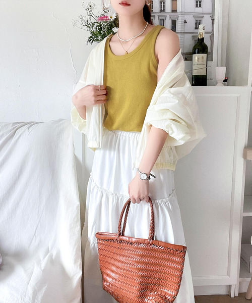 Java（ジャバ）の「《JaVa ジャバコラボ》大人のトレンドインナー。アメスリカップ付タンクトップ（タンクトップ・レディース・杢グレー/ブラック/ホワイト/ブラウン/チャコール/ベージュ/カーキ/オレンジ/イエロー・X-LARGE/MEDIUM/LARGE/XX-LARGE/XXX-LARGE/SMALL）」の17枚目の写真