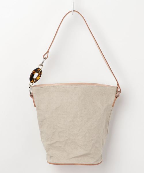 arth(アース)の「【arth】LINEN BD CRUMPLE BUCKET / 【アース】(ハンドバッグ・レディース・ベージュ/ブラック・FREE)」の3枚目の写真