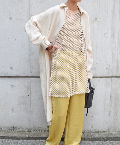 Marient（マリエント）の「メッシュタンクトップ/TOPS（Tシャツ/カットソー・レディース・ブラック/ベージュ/ホワイト・FREE）」の3枚目の写真