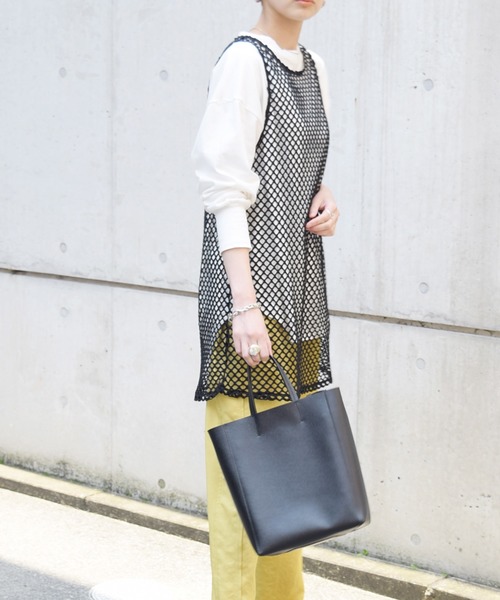 Marient（マリエント）の「メッシュタンクトップ/TOPS（Tシャツ/カットソー・レディース・ブラック/ベージュ/ホワイト・FREE）」の13枚目の写真