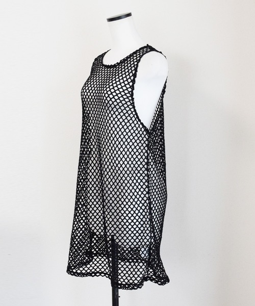 Marient（マリエント）の「メッシュタンクトップ/TOPS（Tシャツ/カットソー・レディース・ブラック/ベージュ/ホワイト・FREE）」の20枚目の写真