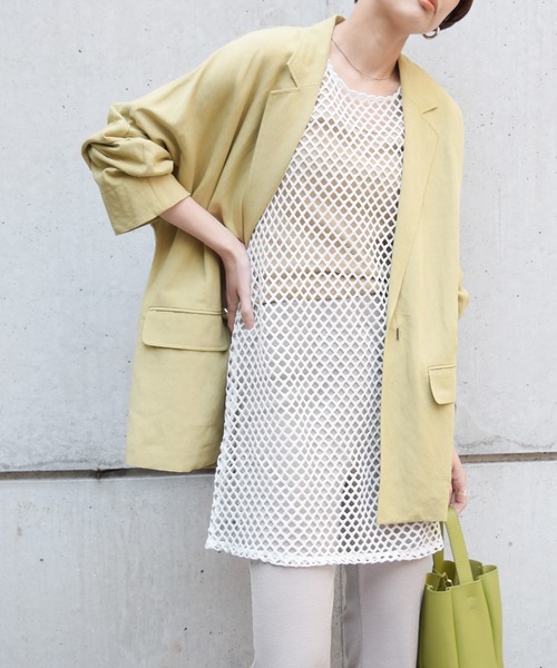 Marient（マリエント）の「メッシュタンクトップ/TOPS（Tシャツ/カットソー・レディース・ブラック/ベージュ/ホワイト・FREE）」の11枚目の写真