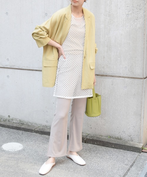 Marient（マリエント）の「メッシュタンクトップ/TOPS（Tシャツ/カットソー・レディース・ブラック/ベージュ/ホワイト・FREE）」の8枚目の写真