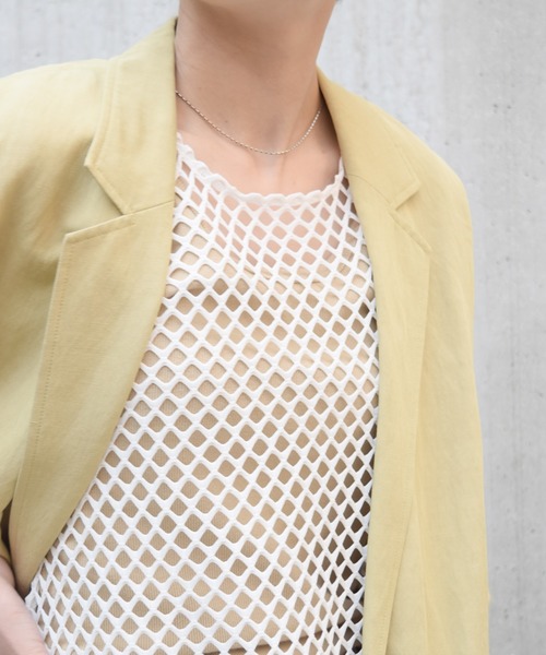 Marient（マリエント）の「メッシュタンクトップ/TOPS（Tシャツ/カットソー・レディース・ブラック/ベージュ/ホワイト・FREE）」の21枚目の写真