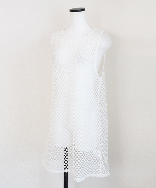 Marient（マリエント）の「メッシュタンクトップ/TOPS（Tシャツ/カットソー・レディース・ブラック/ベージュ/ホワイト・FREE）」の18枚目の写真