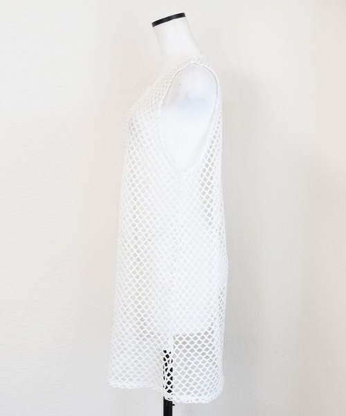 Marient（マリエント）の「メッシュタンクトップ/TOPS（Tシャツ/カットソー・レディース・ブラック/ベージュ/ホワイト・FREE）」の12枚目の写真