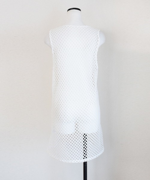Marient（マリエント）の「メッシュタンクトップ/TOPS（Tシャツ/カットソー・レディース・ブラック/ベージュ/ホワイト・FREE）」の22枚目の写真