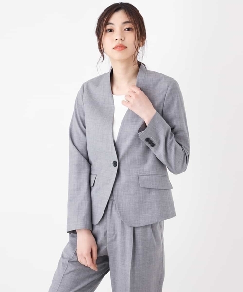 a.v.v(アーヴェヴェ)の「【セットアップ対応】importVネックジャケット(その他アウター・レディース・ブラック/グレー・38/34/42/36/40)」の7枚目の写真