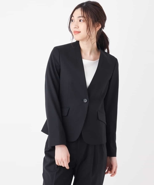 a.v.v(アーヴェヴェ)の「【セットアップ対応】importVネックジャケット(その他アウター・レディース・ブラック/グレー・38/34/42/36/40)」の8枚目の写真