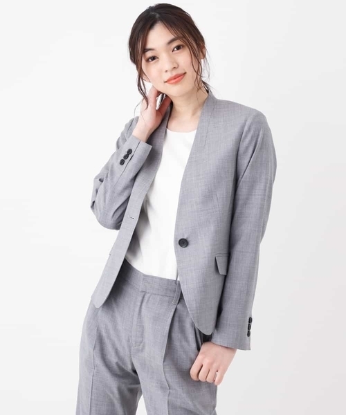 a.v.v(アーヴェヴェ)の「【セットアップ対応】importVネックジャケット(その他アウター・レディース・ブラック/グレー・38/34/42/36/40)」の18枚目の写真
