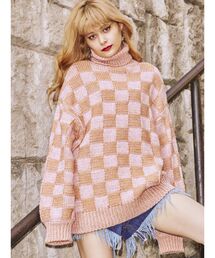 jouetie | チェッカーパターンニット(ニット/セーター)