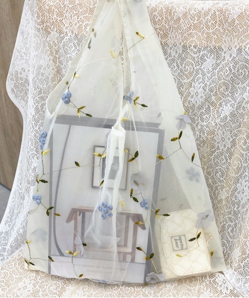 apres jour（アプレジュール）の「【apres jour×ARIAZ】シアーエコバッグ１（エコバッグ/サブバッグ・レディース・イエロー/ライトブルー/オフホワイト・FREE）」の2枚目の写真