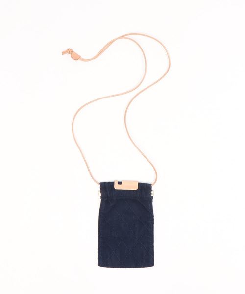 TONE SELECT GOODS(トーンセレクトグッズ)の「【Butler Verner Sails】反応染め九櫻刺子ネックミニポーチ(ショルダーバッグ・レディース・ブルーグレー/グリーン/ネイビー/イエロー/キャメル・FREE)」の7枚目の写真