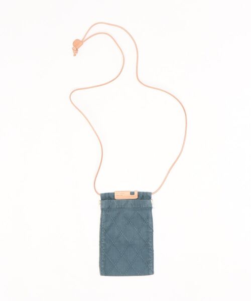 TONE SELECT GOODS(トーンセレクトグッズ)の「【Butler Verner Sails】反応染め九櫻刺子ネックミニポーチ(ショルダーバッグ・レディース・ブルーグレー/グリーン/ネイビー/イエロー/キャメル・FREE)」の12枚目の写真