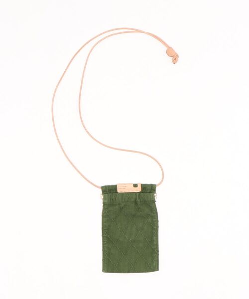 TONE SELECT GOODS(トーンセレクトグッズ)の「【Butler Verner Sails】反応染め九櫻刺子ネックミニポーチ(ショルダーバッグ・レディース・ブルーグレー/グリーン/ネイビー/イエロー/キャメル・FREE)」の11枚目の写真