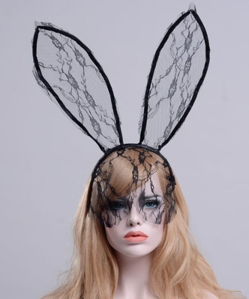 ハロウィン レースうさ耳カチューシャ