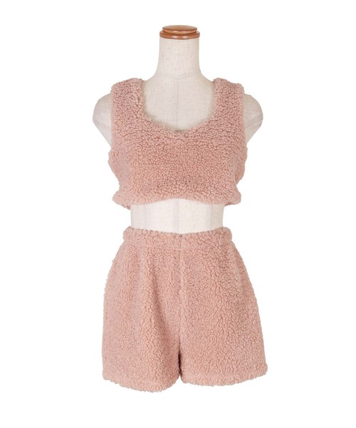 Tika（ティカ）の「コスプレ セクシー アニマル かわいい もこもこ うさぎ ノースリーブ ショートパンツ セットアップ 5点セット（コスチューム/パーティーグッズ・レディース・ベージュ・L/M）」の10枚目の写真