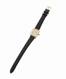 HIROB Sur Mesure 黒革腕時計 HIROB（ヒロブ）の「Sur Mesure Criniere YG（）」 - WEAR
