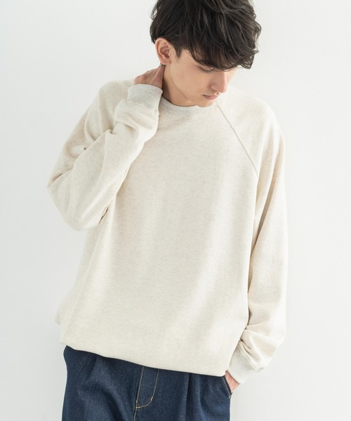 Audience（オーディエンス）の「日本製 裏毛 スーパービッグシルエット 無地スウェット AUD6234（スウェット・メンズ・オートミール/ブラック/オリーブ/ネイビー/グレー・L/M）」の4枚目の写真