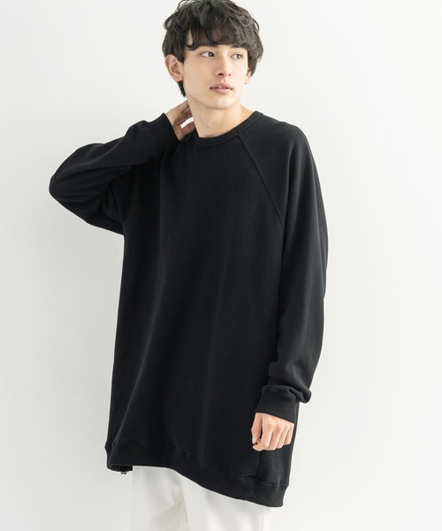 Audience（オーディエンス）の「日本製 裏毛 スーパービッグシルエット 無地スウェット AUD6234（スウェット・メンズ・オートミール/ブラック/オリーブ/ネイビー/グレー・L/M）」の2枚目の写真