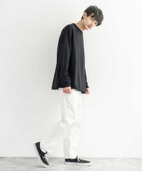 Audience（オーディエンス）の「日本製 裏毛 スーパービッグシルエット 無地スウェット AUD6234（スウェット・メンズ・オートミール/ブラック/オリーブ/ネイビー/グレー・L/M）」の20枚目の写真