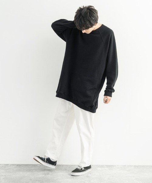 Audience（オーディエンス）の「日本製 裏毛 スーパービッグシルエット 無地スウェット AUD6234（スウェット・メンズ・オートミール/ブラック/オリーブ/ネイビー/グレー・L/M）」の21枚目の写真