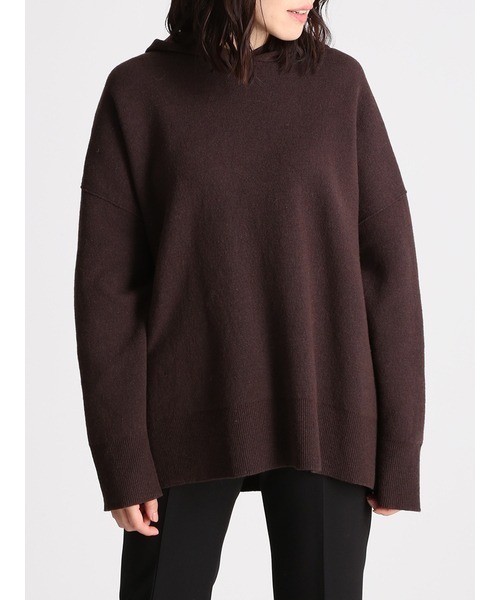 Mila Owen（ミラオーウェン）の「ダブルフェイスニットフーディー