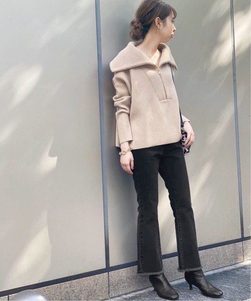 【試着のみ】Spick & Span 5 1/2 デニム セミフレア ブラック 5 1/2 NEW DENIM LINE DEBUT！｜Spick & Span｜特集｜BAYCREW'S
