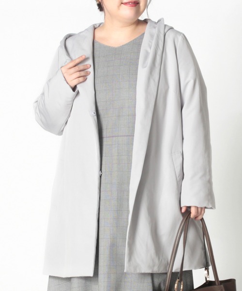 セール 大きいサイズ 中綿ミドル丈コート キルティング その他アウター Fleur By Mint Breeze フルールバイミントブリーズ のファッション通販 Zozotown