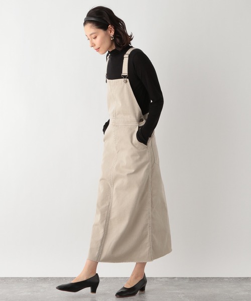 LEPSIM（レプシィム）の「ツイルジャンパースカート　934800（ジャンパースカート・レディース・ベージュ/グレー・MEDIUM/LARGE）」の2枚目の写真