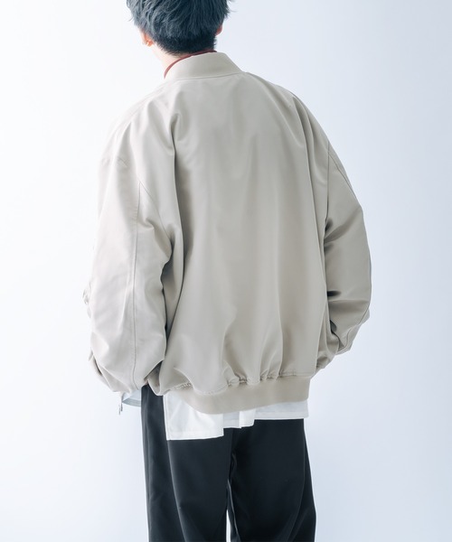 epnok(エプノック)の「ベーシックルーズMA-1(MA-1・メンズ・チャコールグレー/ライトブラウン/グレイッシュベージュ・MEDIUM/LARGE)」の19枚目の写真