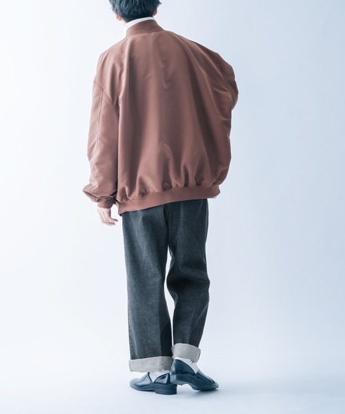 epnok(エプノック)の「ベーシックルーズMA-1(MA-1・メンズ・チャコールグレー/ライトブラウン/グレイッシュベージュ・MEDIUM/LARGE)」の21枚目の写真