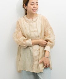 【WEB限定】チャイナ風シアーチュニックシャツ ＊