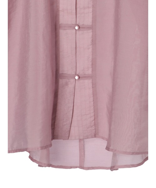 earth music&ecology（アースミュージックアンドエコロジー）の「【WEB限定】チャイナ風シアーチュニックシャツ ＊（シャツ/ブラウス・レディース・ネイビー/ブラウン/ミント/ライラック/ライトベージュ・FREE）」の14枚目の写真