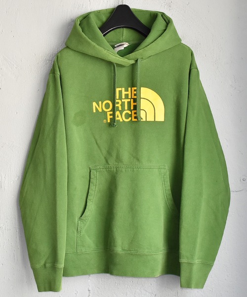 THE NORTH FACE(ザノースフェイス)の「【ヴィンテージ古着】THE NORTH FACE/ザ ノースフェイス ロゴ プルオーバーパーカー(パーカー・メンズ・グリーン・LARGE)」の1枚目の写真