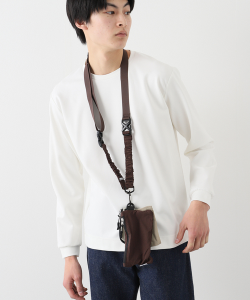 B.C STOCK(ベーセーストック)の「【NORDINARY/ノーディナリー】 3P ショルダーポーチ(ボディバッグ/ウエストポーチ・メンズ・ブラック/ブラウン/キャメル・FREE)」の1枚目の写真