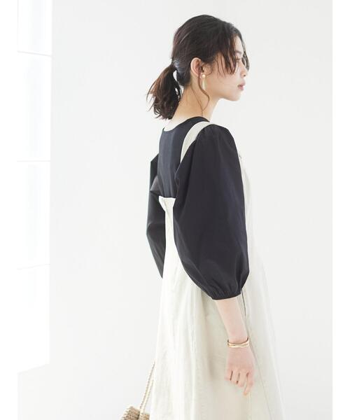 Sugar spoon（シュガースプーン）の「・SUGAR SPOON ツイルフレアジャンスカ＊（ジャンパースカート・レディース・ブラック/アイボリー/ライトカーキ・FREE）」の13枚目の写真