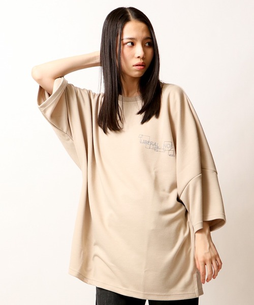 RE730(アールイーセブンサーティー)の「【RE730】リフレクタープリントドルマン 半袖Tシャツ(Tシャツ/カットソー・メンズ・ホワイト/ベージュ/ブラック・L/XL/M)」の3枚目の写真