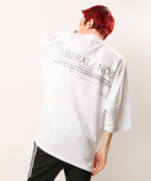 RE730(アールイーセブンサーティー)の「【RE730】リフレクタープリントドルマン 半袖Tシャツ(Tシャツ/カットソー・メンズ・ホワイト/ベージュ/ブラック・L/XL/M)」の2枚目の写真