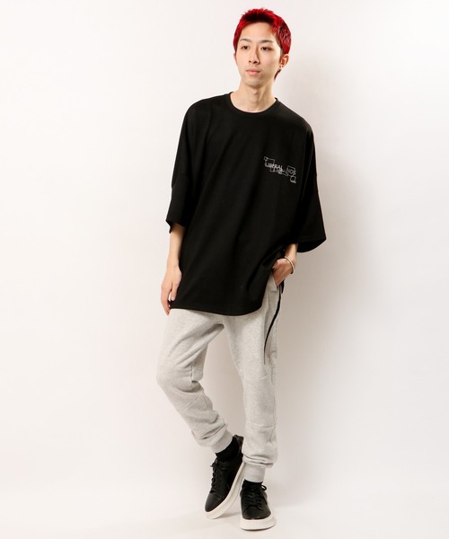 RE730(アールイーセブンサーティー)の「【RE730】リフレクタープリントドルマン 半袖Tシャツ(Tシャツ/カットソー・メンズ・ホワイト/ベージュ/ブラック・L/XL/M)」の12枚目の写真