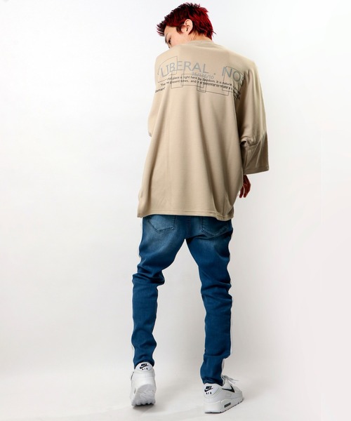 RE730(アールイーセブンサーティー)の「【RE730】リフレクタープリントドルマン 半袖Tシャツ(Tシャツ/カットソー・メンズ・ホワイト/ベージュ/ブラック・L/XL/M)」の21枚目の写真