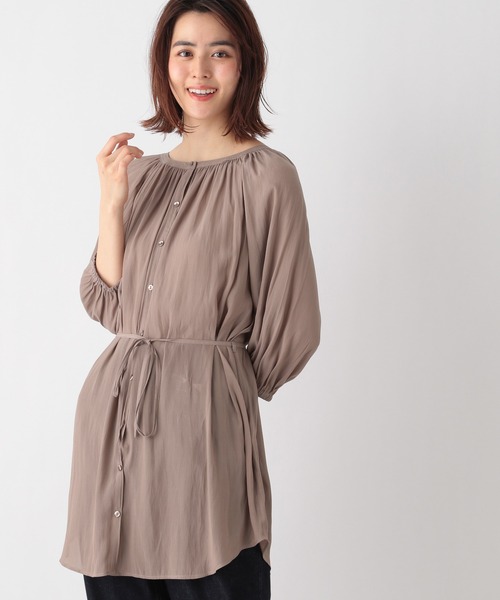 LEPSIM（レプシィム）の「マエアキギャザーブラウス　935030（シャツ/ブラウス・レディース・ブラウン/オフホワイト/ブラック/グリーン・FREE）」の3枚目の写真