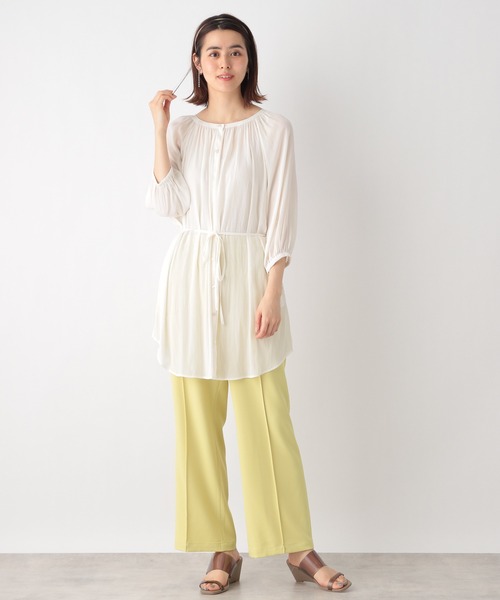 LEPSIM（レプシィム）の「マエアキギャザーブラウス　935030（シャツ/ブラウス・レディース・ブラウン/オフホワイト/ブラック/グリーン・FREE）」の20枚目の写真