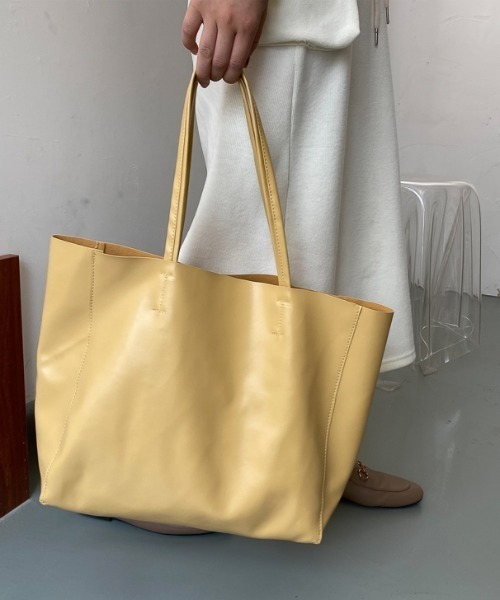 yuue' ( wear )(ユーイ)の「ビッグトートバッグ(トートバッグ・レディース・ホワイト/ブラック/ブラウン/イエロー・FREE)」の4枚目の写真