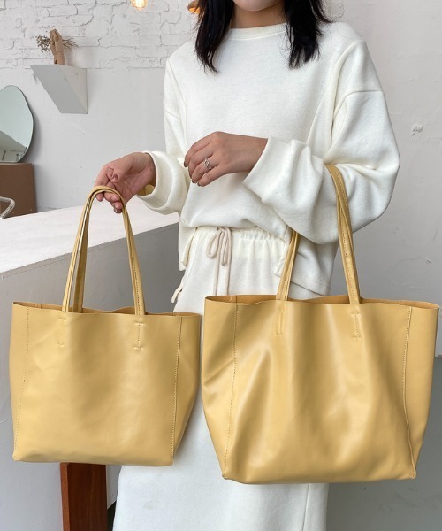 yuue' ( wear )(ユーイ)の「ビッグトートバッグ(トートバッグ・レディース・ホワイト/ブラック/ブラウン/イエロー・FREE)」の5枚目の写真