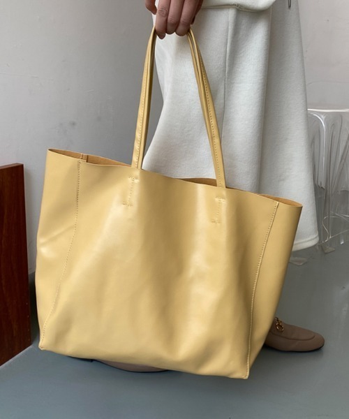 yuue' ( wear )(ユーイ)の「ビッグトートバッグ(トートバッグ・レディース・ホワイト/ブラック/ブラウン/イエロー・FREE)」の6枚目の写真