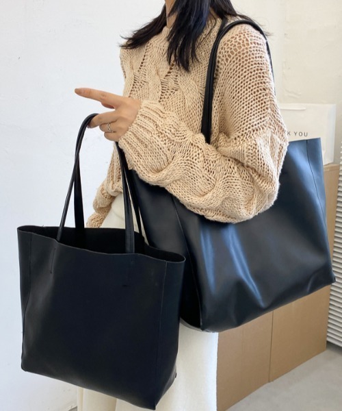 yuue' ( wear )(ユーイ)の「ビッグトートバッグ(トートバッグ・レディース・ホワイト/ブラック/ブラウン/イエロー・FREE)」の13枚目の写真