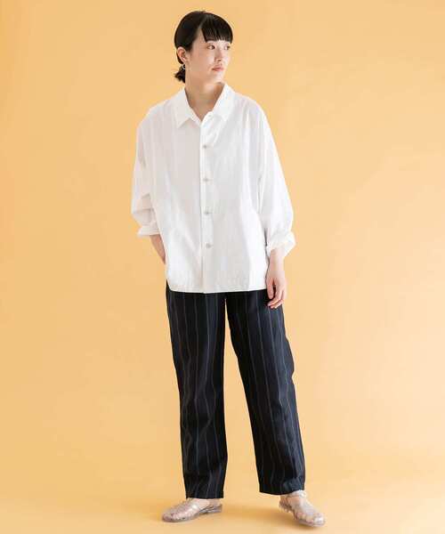 unify（ユニファイ）の「UNIFY　Cupro Linen Easy Pants（その他パンツ・レディース・ブルー系その他/ブラック・ONE）」の4枚目の写真