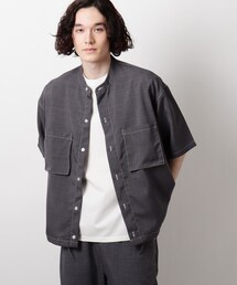 THE SHOP TK  | リネンライクバンドカラーシャツ(シャツ/ブラウス)